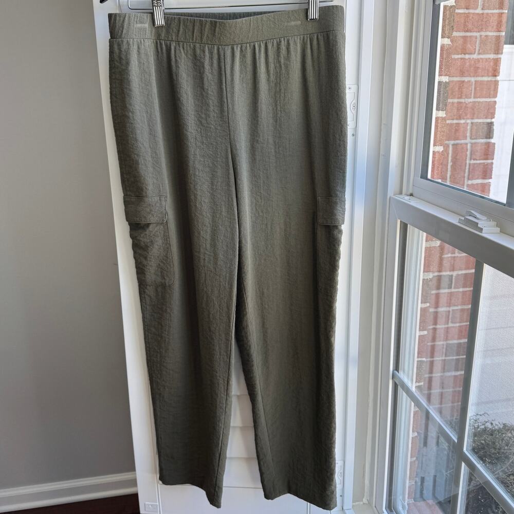 CHICO'S Pants Womens 0.5 Olive Green Perfect Stretch Ankle Pant Travel Capsule
